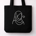 Premium Baumwoll-Tragetasche „Hijab“ – Stilvoll & Nachhaltig (38 × 42 cm)