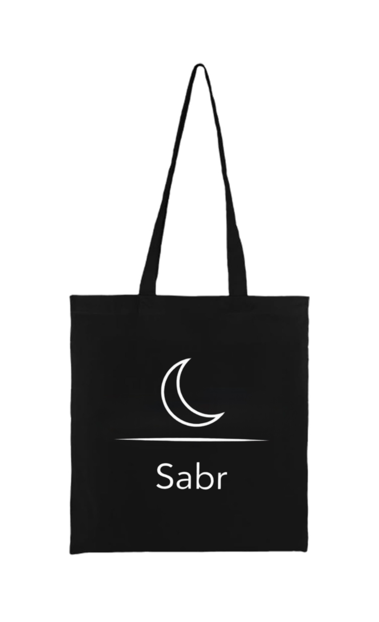 Islamische Baumwolltasche, stilvoll & bewusst Diese hochwertige Stofftasche (38 × 42 cm) mit langen Henkeln vereint Funktionalität mit einem minimalistischen, islamischen Design.