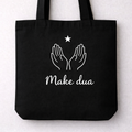 Premium Baumwoll-Tragetasche „Make dua“ – Stilvoll & Nachhaltig (38 × 42 cm)