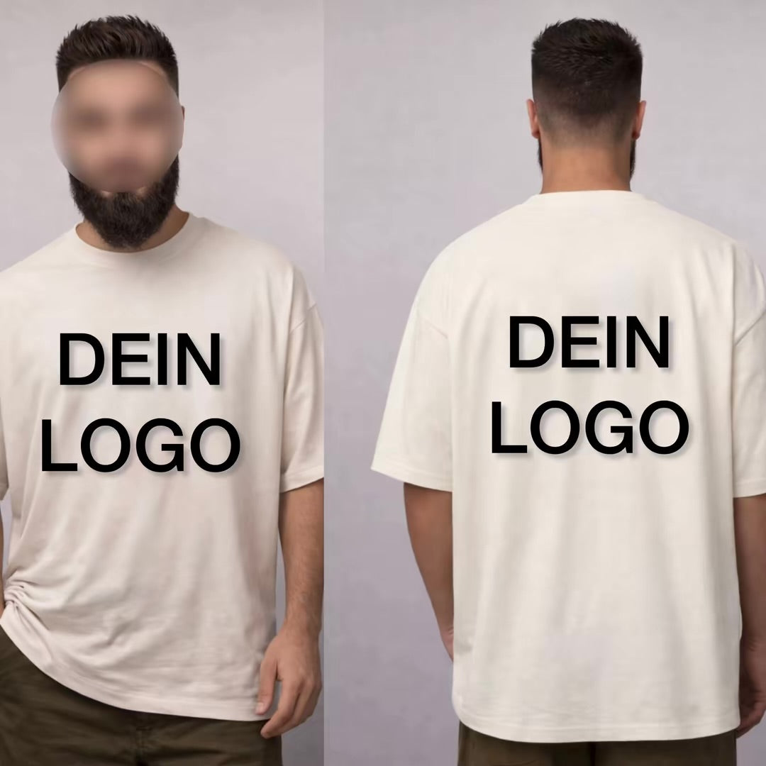 Wenn du möchtest, kannst du mir dein eigenes Design oder Logo als Bild per E-Mail senden.
Teile mir außerdem mit, an welcher Stelle auf dem T-Shirt und in welcher Größe du es haben möchtest.
Ich drucke es ganz nach deinen Wünschen.