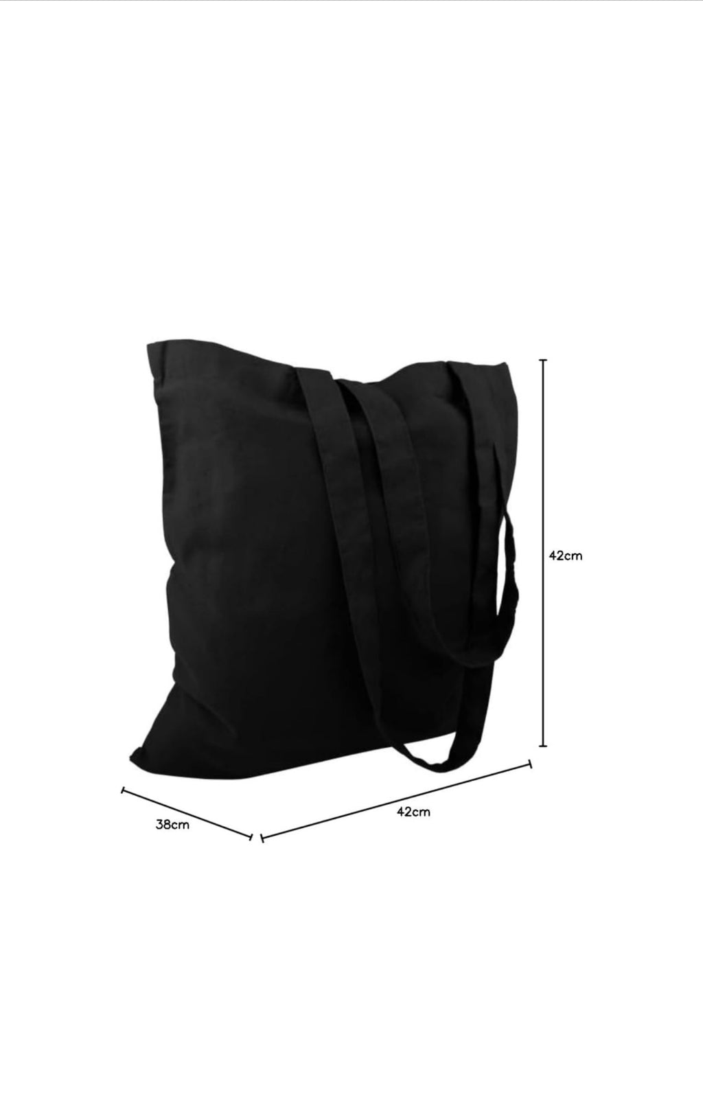Islamische Baumwolltasche, stilvoll & bewusst Diese hochwertige Stofftasche (38 × 42 cm) mit langen Henkeln vereint Funktionalität mit einem minimalistischen, islamischen Design.