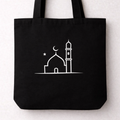 Premium Baumwoll-Tragetasche „Masjid“ – Stilvoll & Nachhaltig (38 × 42 cm)