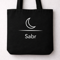 Premium Baumwoll-Tragetasche „Sabr“ – Stilvoll & Nachhaltig (38 × 42 cm)